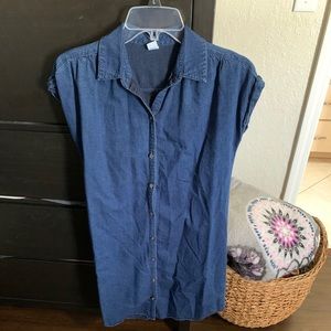Old Navy Chambray button down shirt dress XS